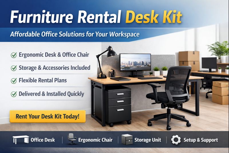 Furniture Rental Desk Kit | Affordable Office Furniture Rental Solutions
