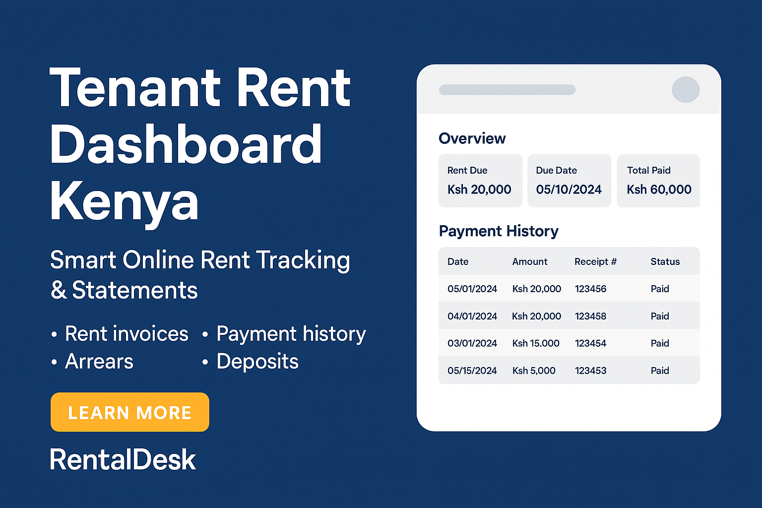  Tenant Rent Dashboard