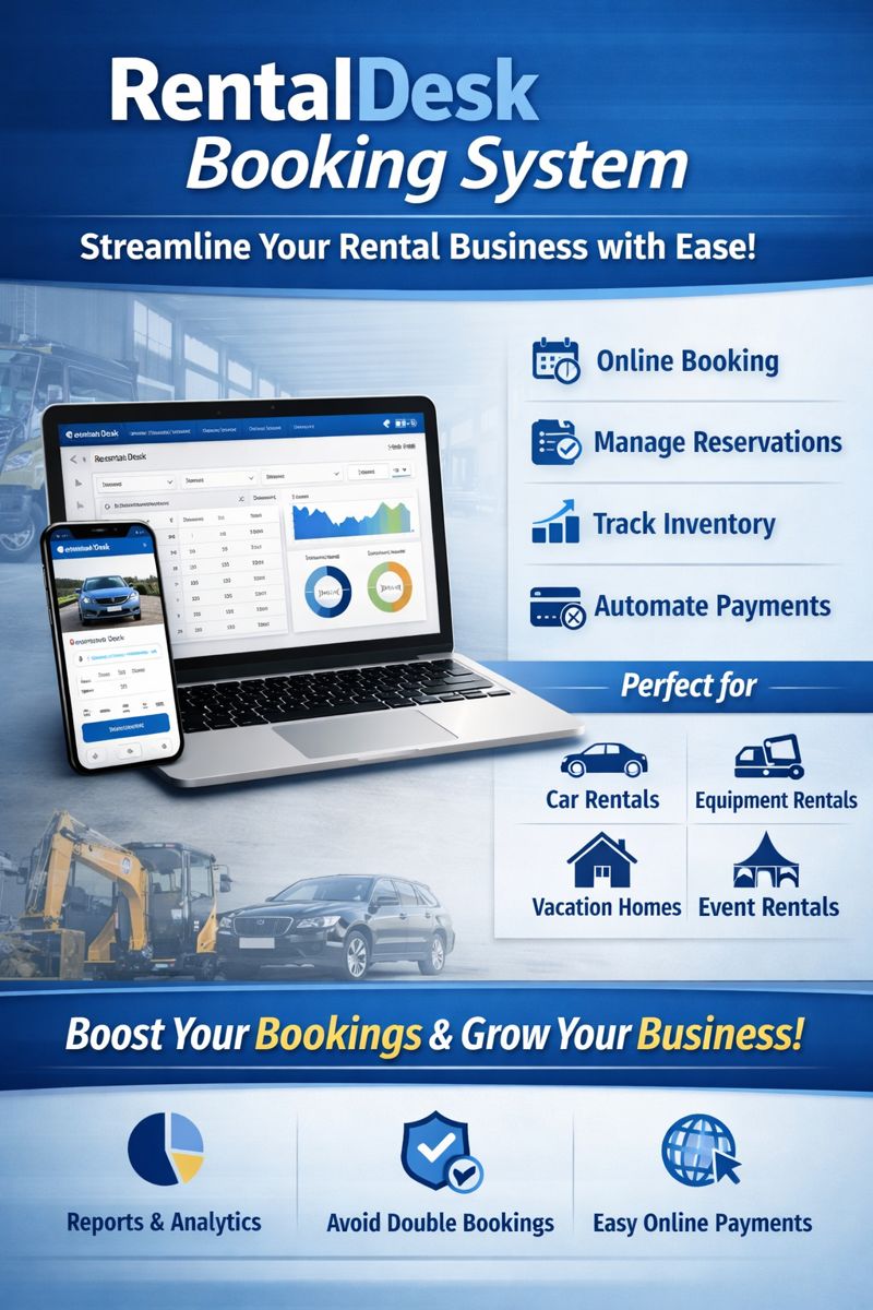 RentalDesk Booking System | Streamline Your Rental Business