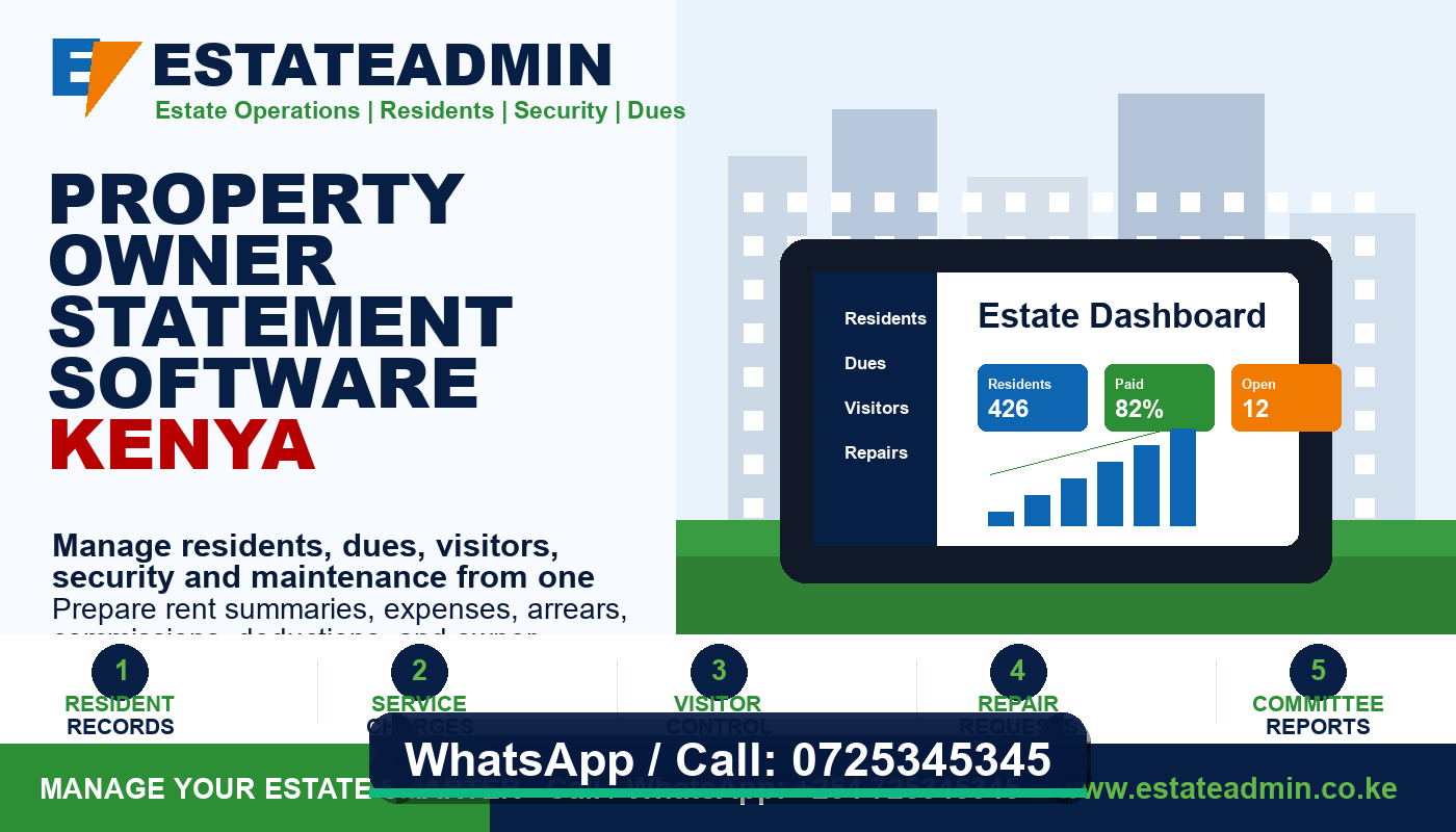 Property Owner Statement Software Kenya by RentalDesk - Call 0725345345