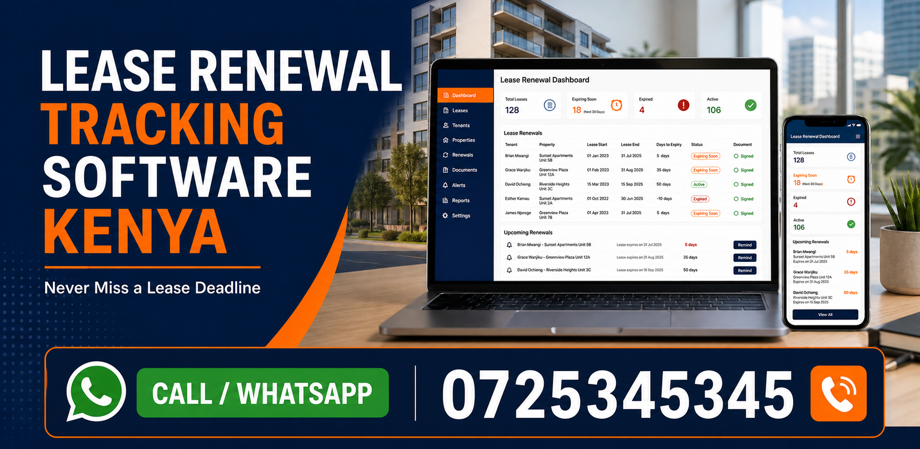 lease renewal tracking software Kenya
