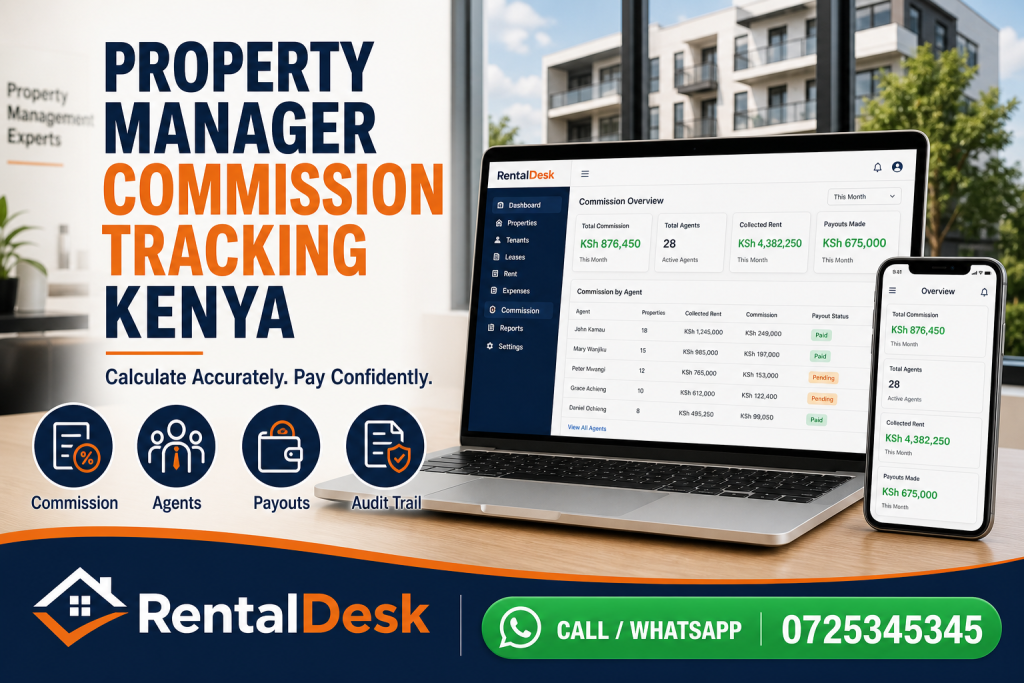 property manager commission tracking Kenya