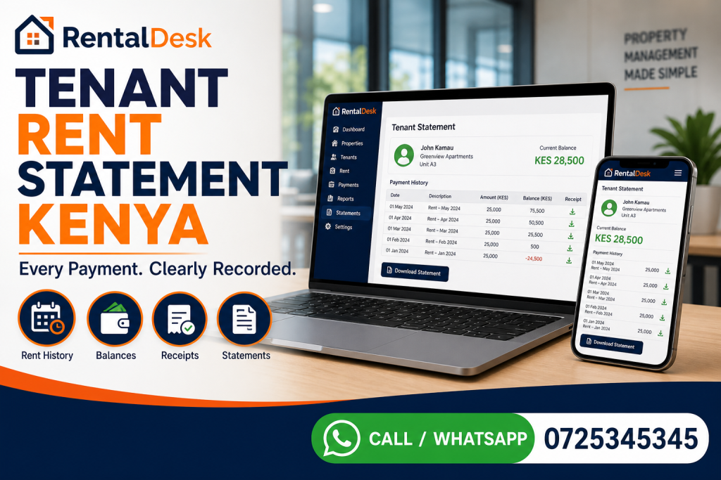 tenant rent statement Kenya