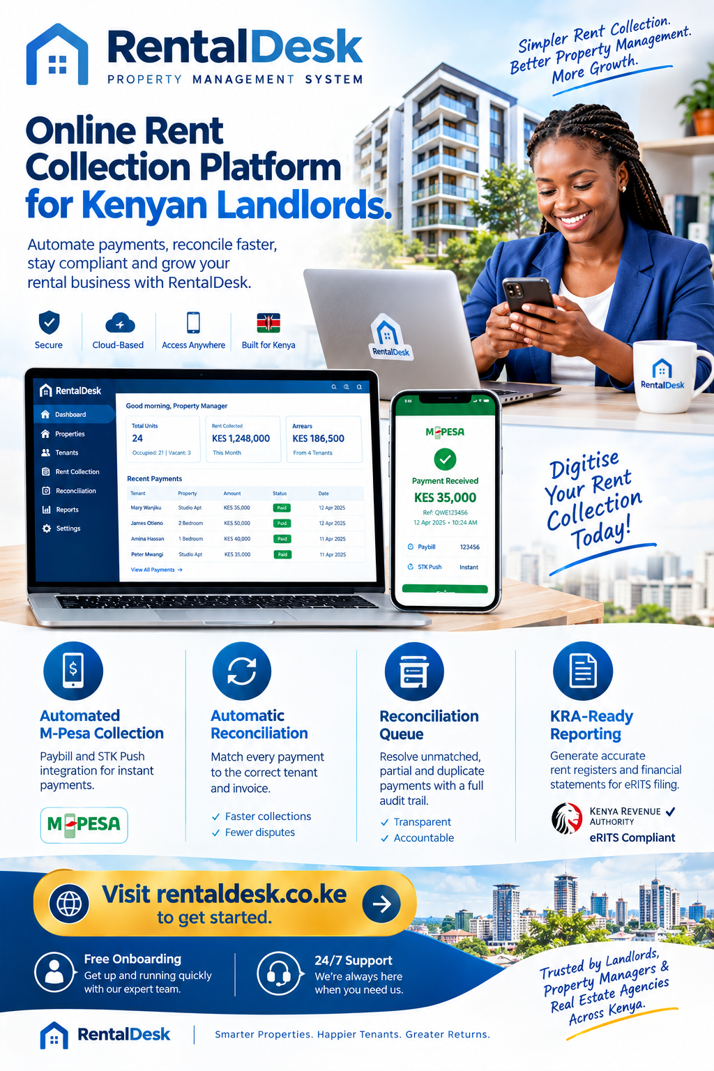 Online rent collection platform