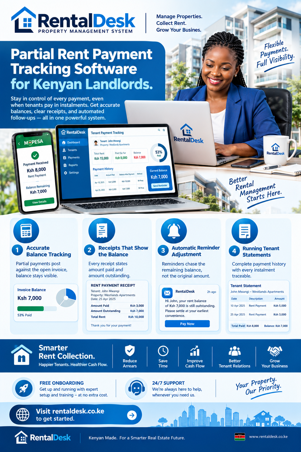 Partial rent payment tracking software