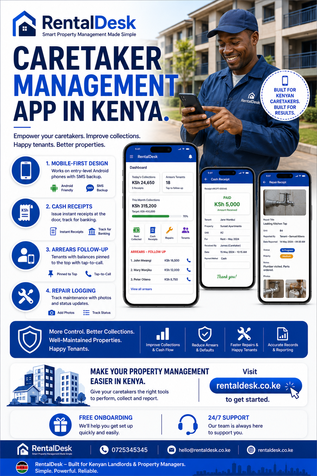 Caretaker management app in Kenya