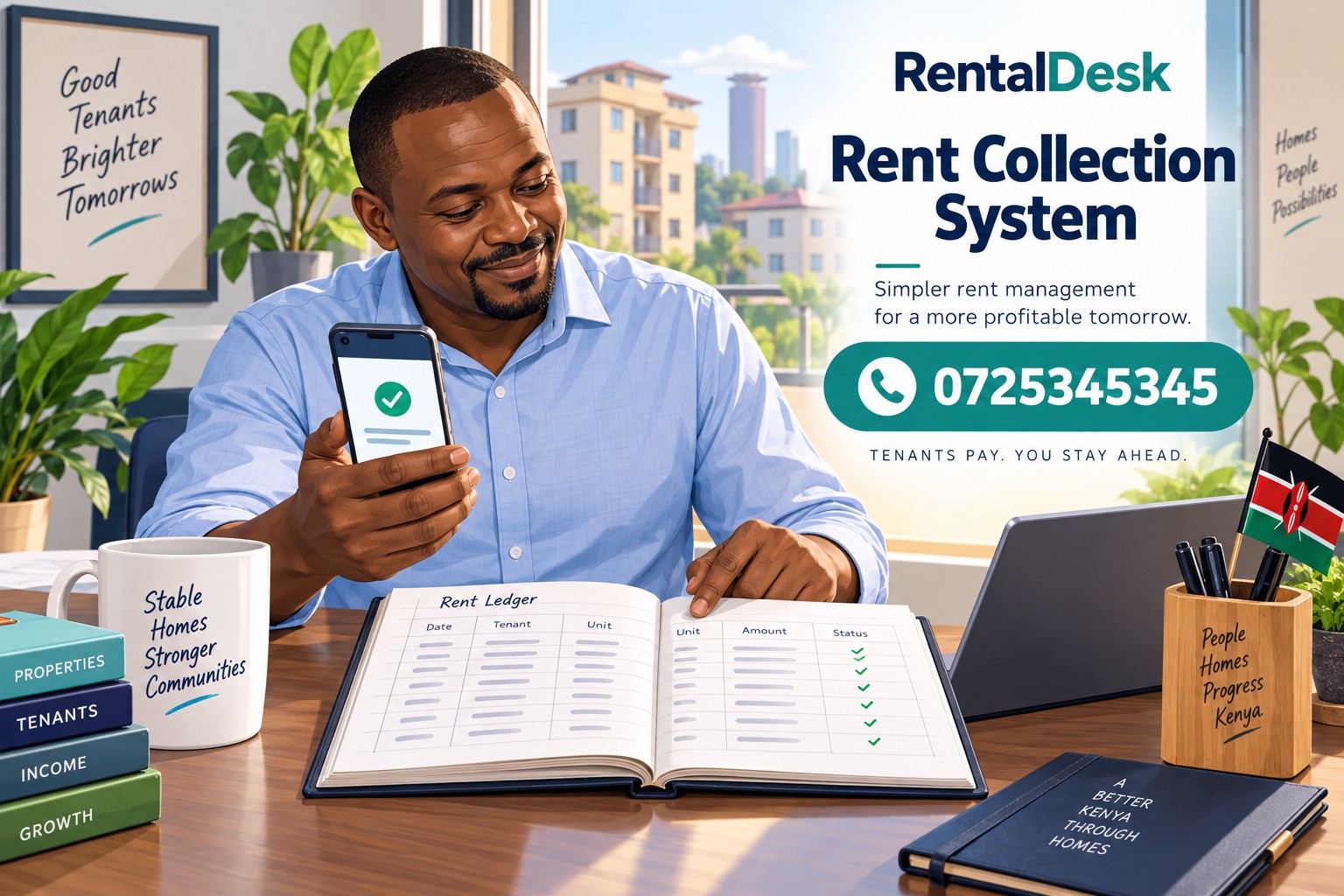 rent collection system — RentalDesk, call 0725345345
