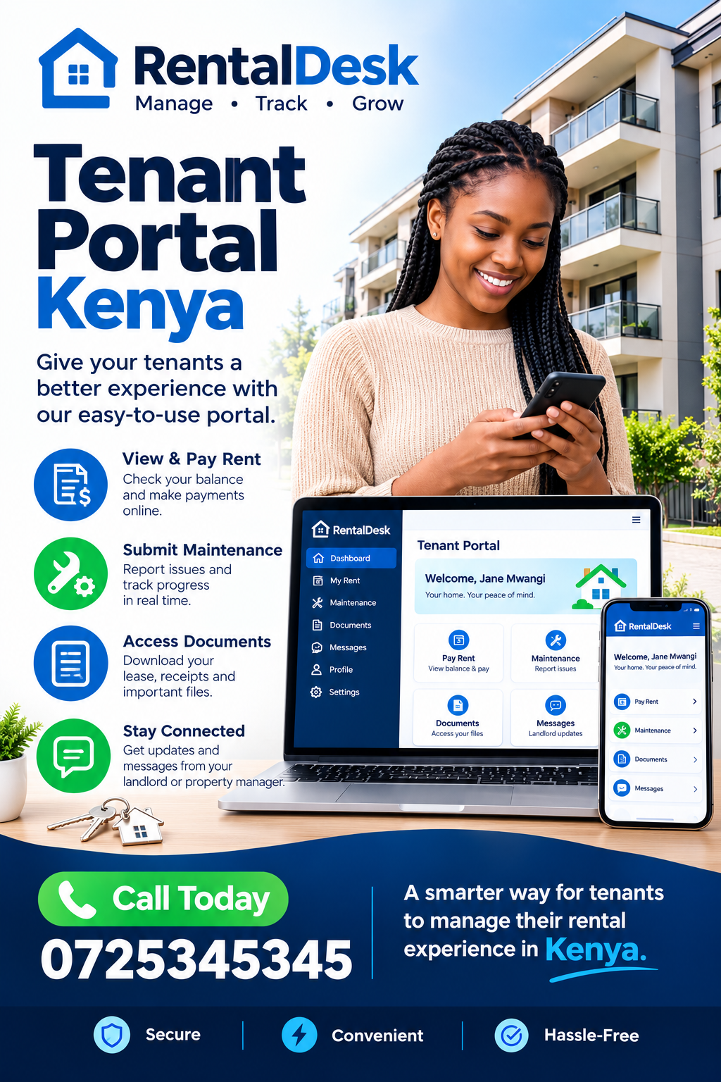 Tenant portal for rental properties in Kenya