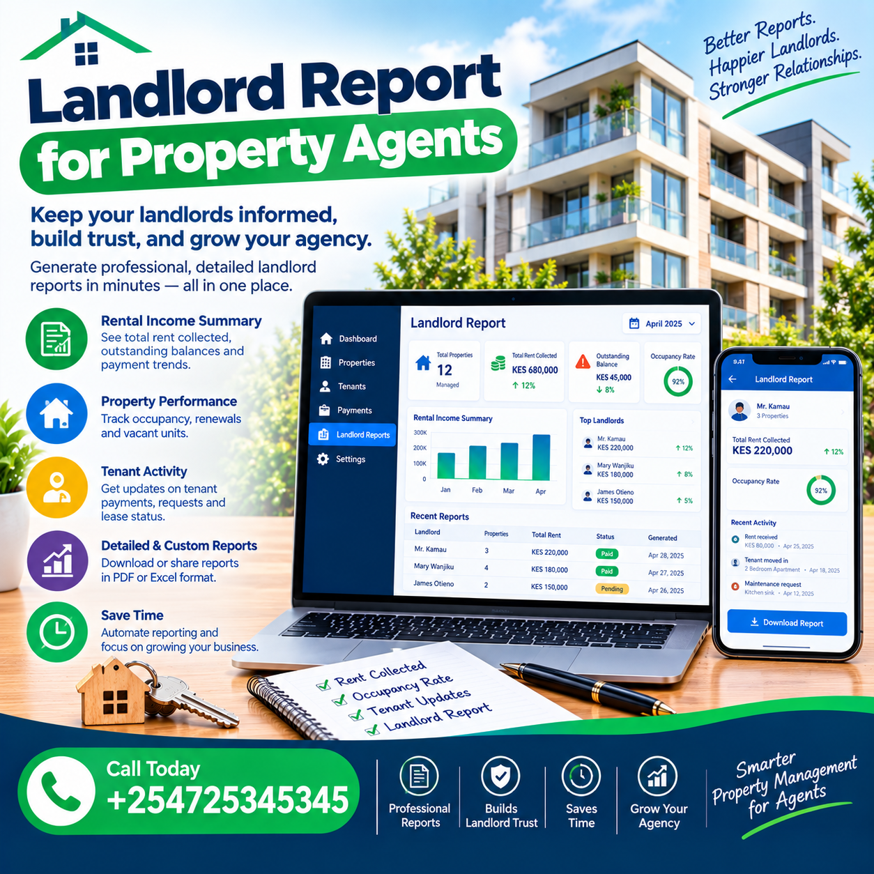 landlord report for property agents