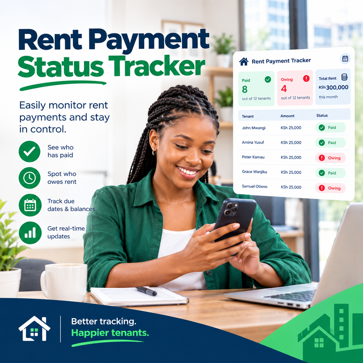 Collect rent via bank transfer Kenya