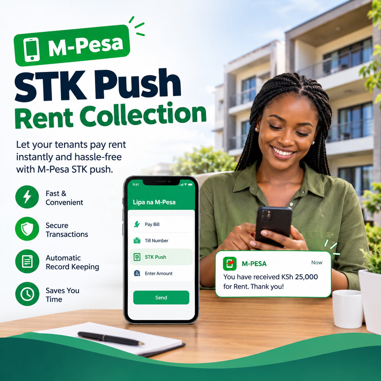 M-Pesa STK push rent collection